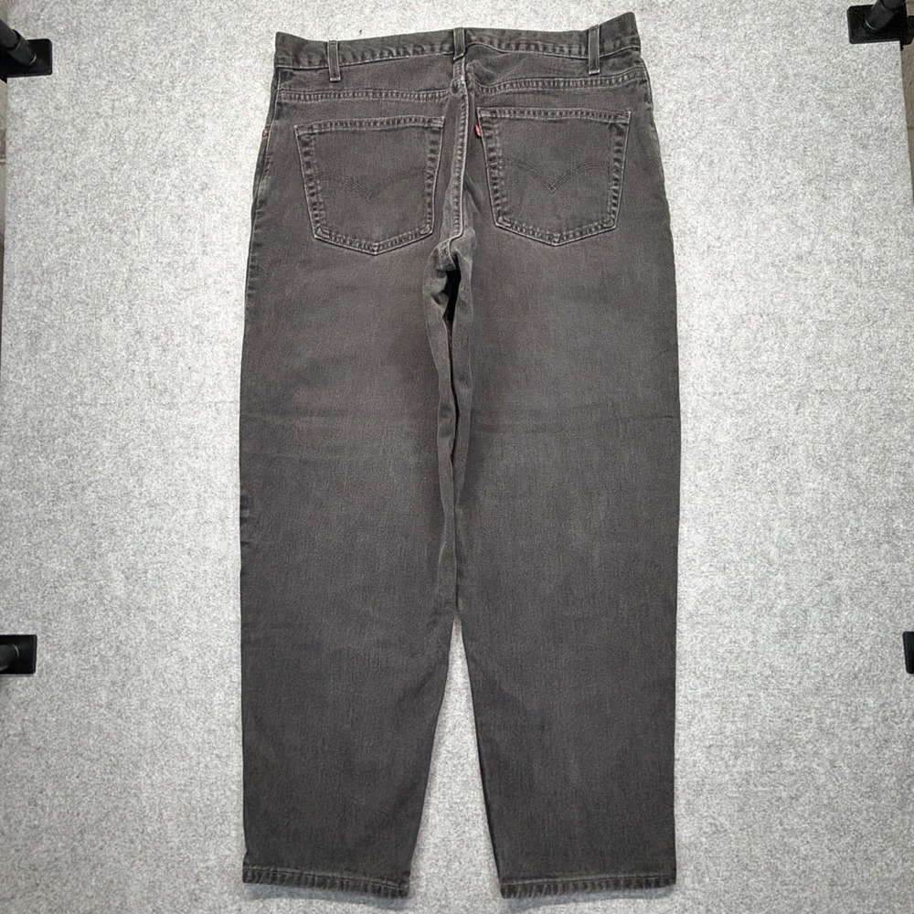 Vintage 90s Levi's 560 Black Jeans 38x30 Loose Tapered Made in USA Faded